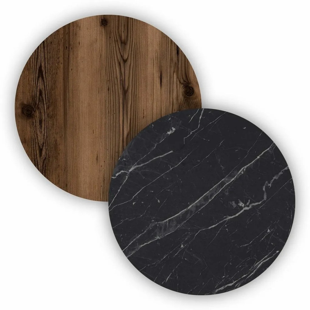 Dulap Elite Walnut and Black Marble