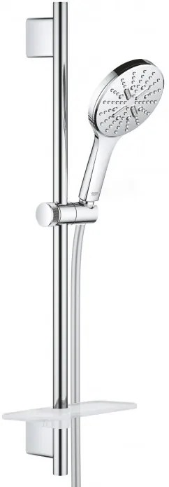 Set de dus, Grohe Rainshower SmartActive 130, cu para 3 tipuri de jet, furtun si bara 60cm, crom, 26546000