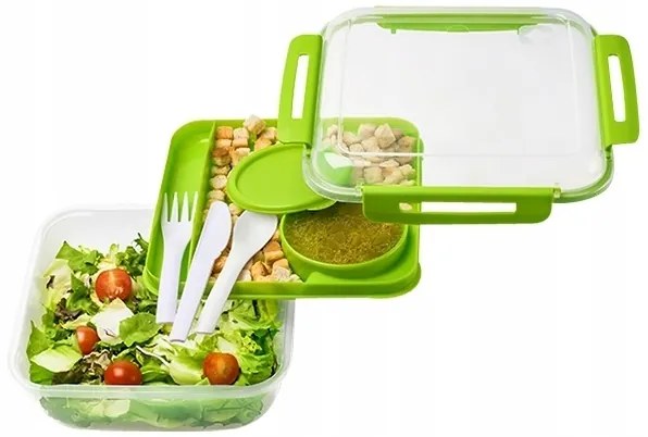 Lunchbox - salata si snack 1.7L, tacamuri, Memory