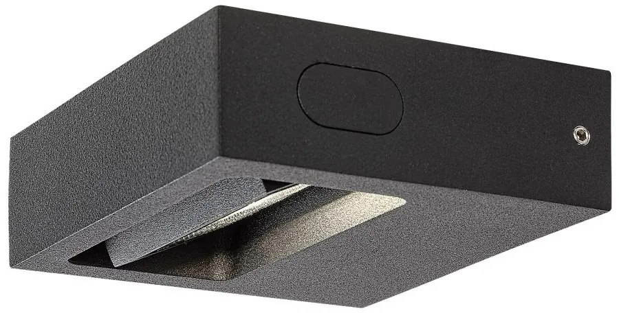 Aplica LED pentru iluminat exterior design modern IP65 Ganges negru mat