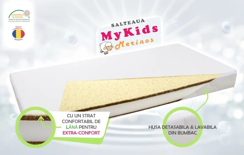 Saltea Fibra Cocos Merinos 120x60x11 cm
