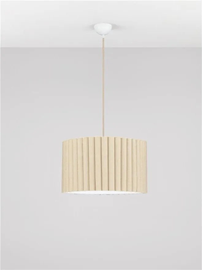 Lustra suspendata cu abajur din in galben Nos