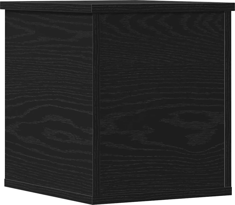 vidaXL Cutie de depozitare Stejar Negru 30 x 35 x 35 cm Lemn compozit
