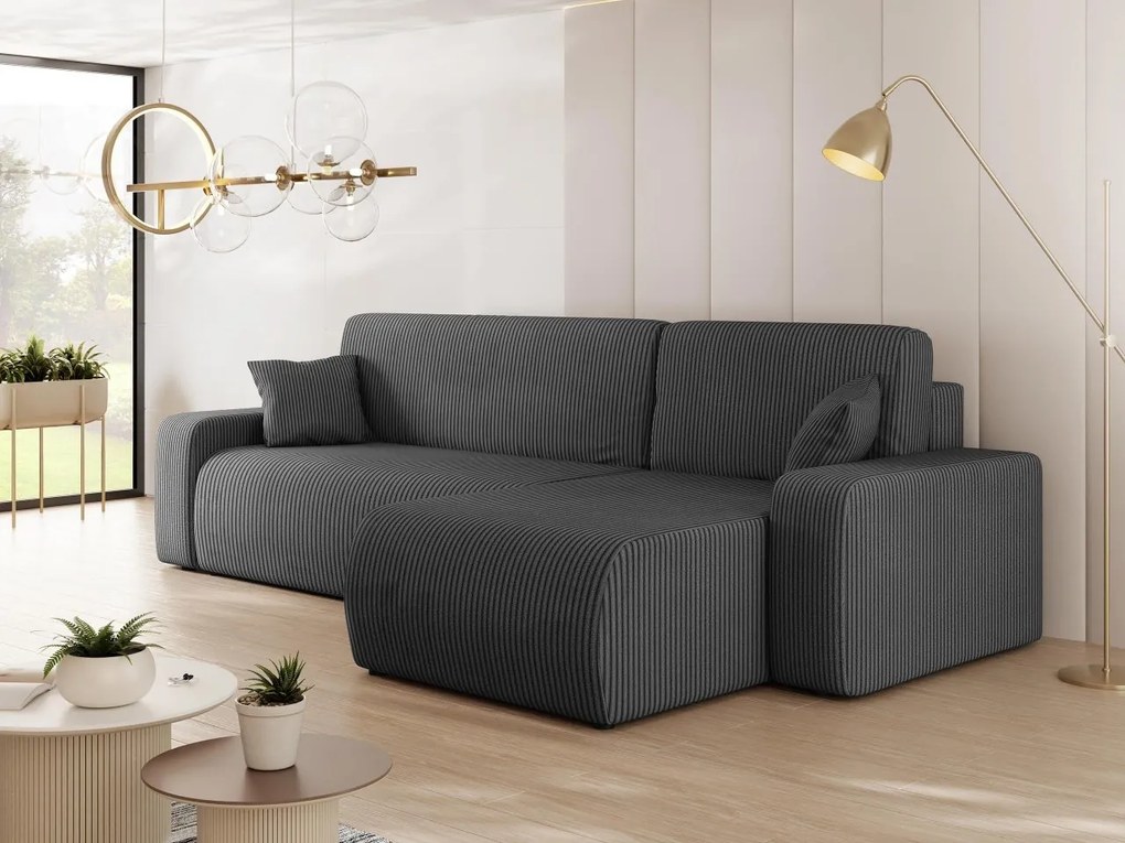 Colțar Euston L S (Gri închis) (cu sp. depozitare). Promo -17%. 1105035