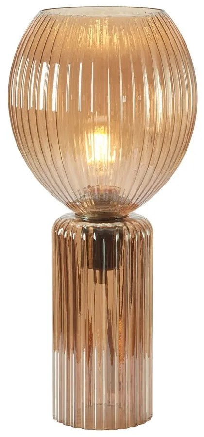 Veioză chihlimbar cu abajur din sticlă (înălțime 40 cm) Toulipa – Markslöjd