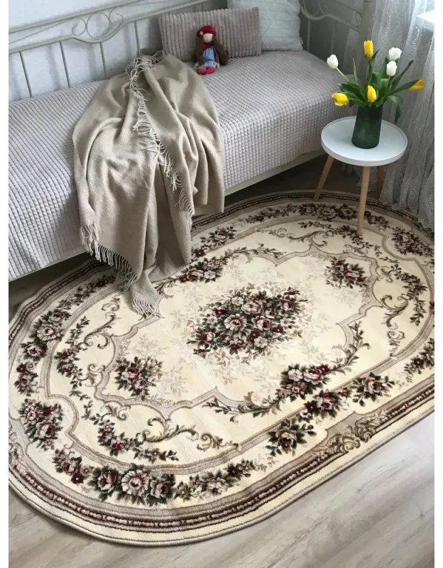 Covor Crem / Bej model floral 060 X 110