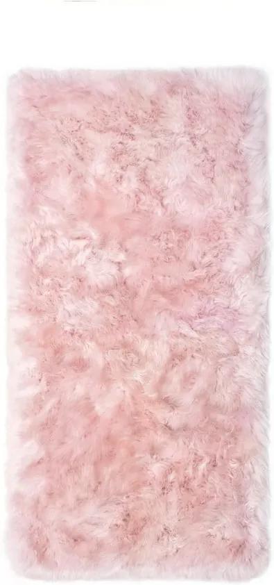 Covor din blană de oaie Royal Dream Zealand, 140 x 70 cm, roz