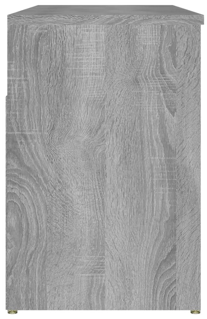 Banca pentru pantofi gri sonoma 105x30x45 cm lemn prelucrat sonoma gri, 1, 1