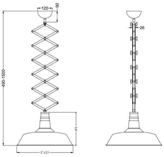 Lustră reglabilă DETROIT 1xE27/42W/230V Trio