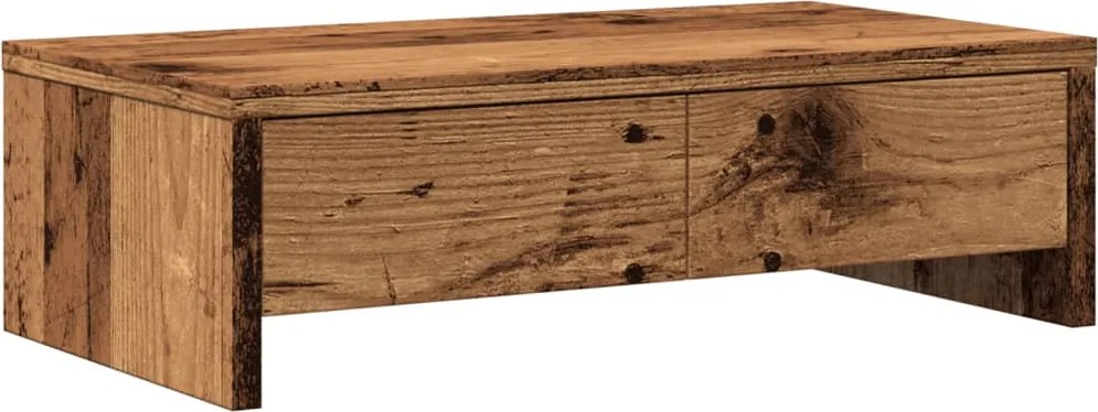 vidaXL Suport monitor cu sertare lemn vechi 50x27x15 cm lemn prelucrat