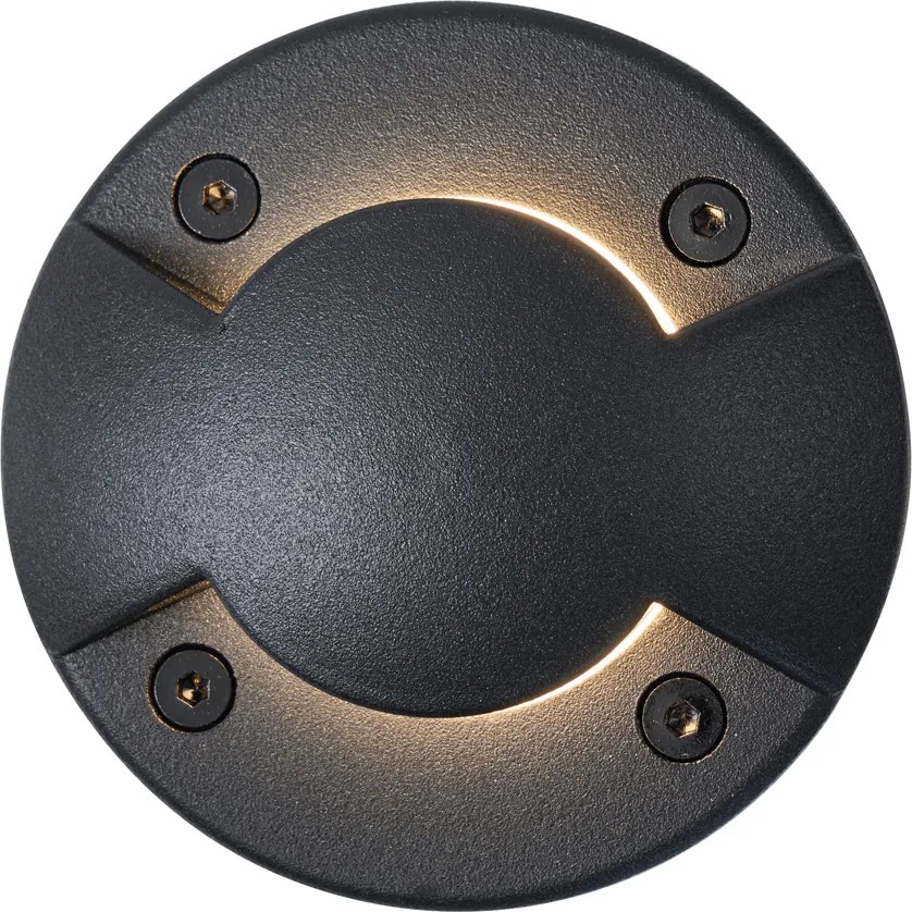 Set de 6 spoturi moderne de sol negre GU10 50mm Efect de lumină dublă IP65 - Cellar