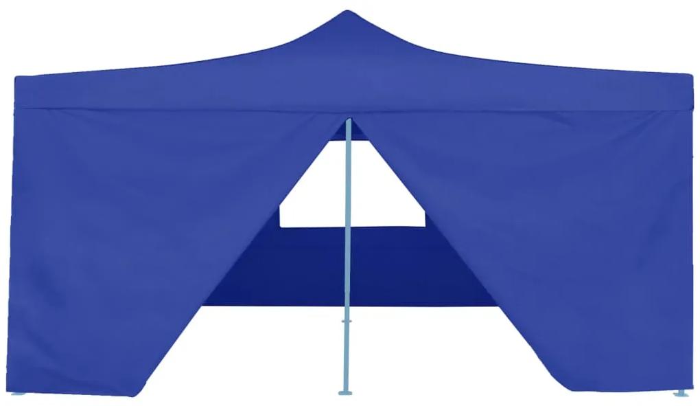 Pavilion pliabil cu 4 pereti laterali, albastru, 5 x 5 m Albastru, 5 x 5 m