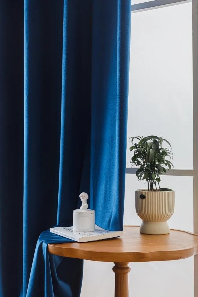Draperie din catifea opaca Culoare albastru regal, VELVET 140x250 cm