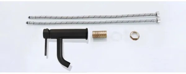 REA-B4102 - Baterie pentru lavoar LUNGO, 16,5 cm, neagră