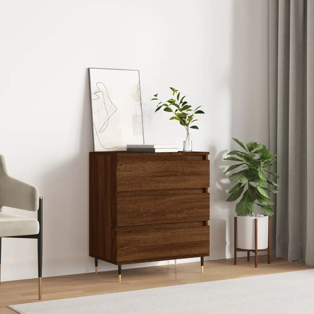 827179 vidaXL Servantă, stejar maro, 60x35x70 cm, lemn compozit
