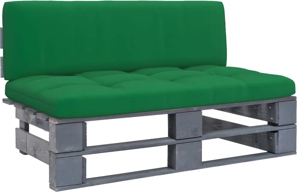 vidaXL Canapea grădină din paleți de mijloc gri lemn pin impregnat