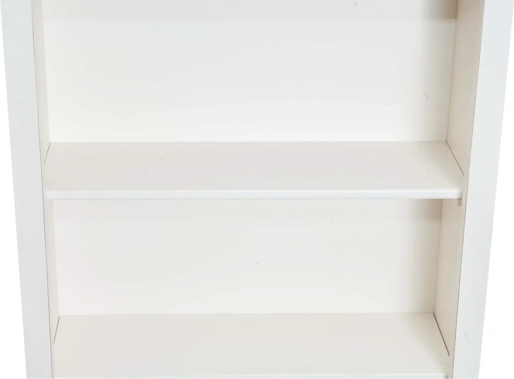 Vitrina mica, L68 25 H98 cm, alb natur antic, lemn masiv