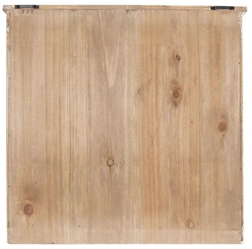 Dulap de perete, natur, din lemn, cu 3 agatatori, Rustica
