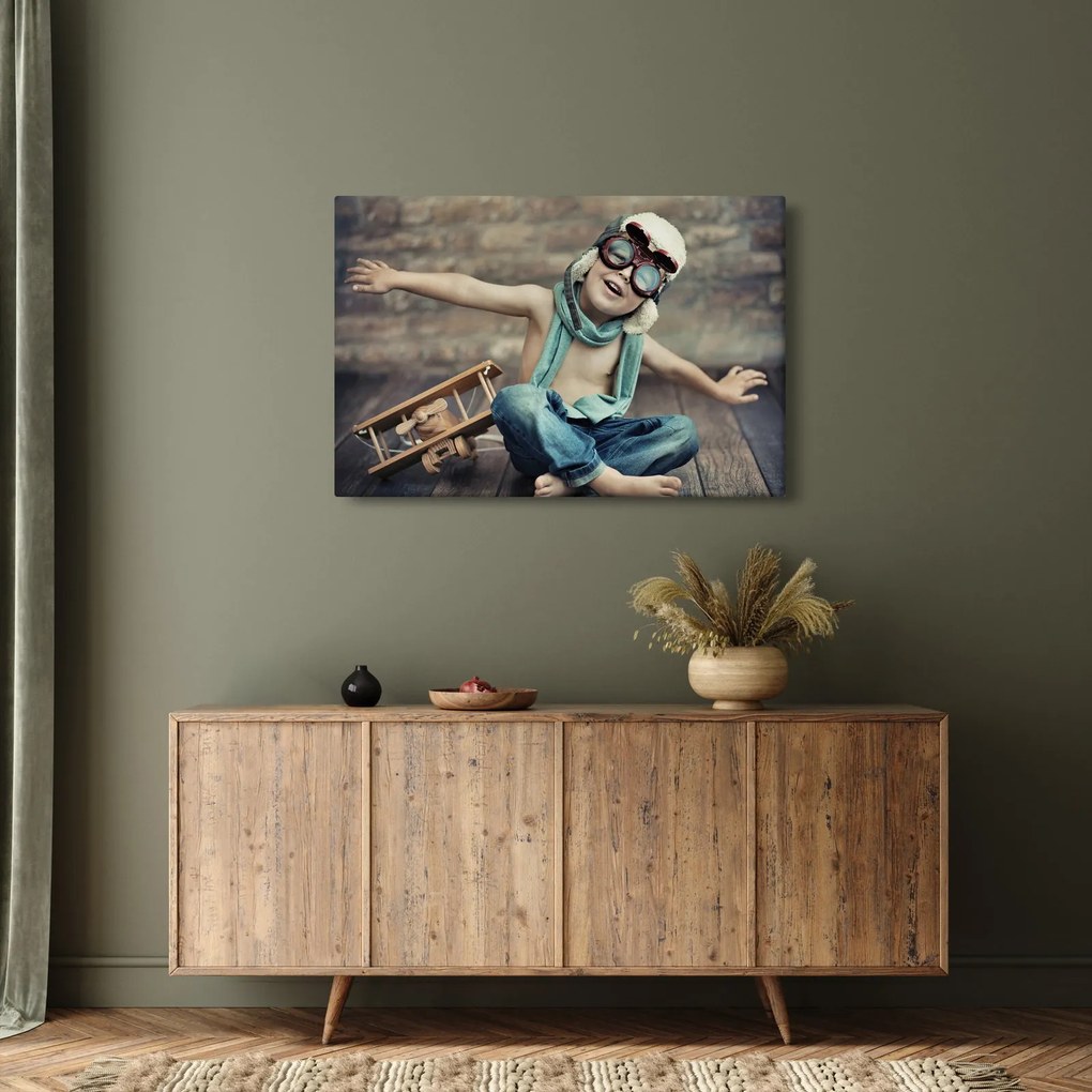 Tablou - Tânăr aviator (90x60 cm)