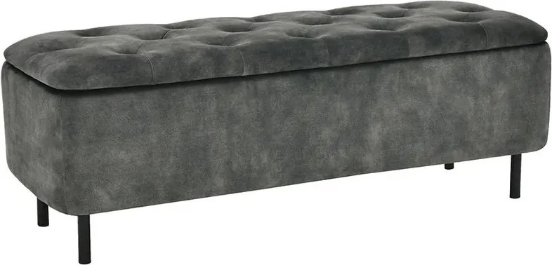 Bancheta cu spatiu de depozitare Catifea Verde inchis, EN VOGUE 120cm