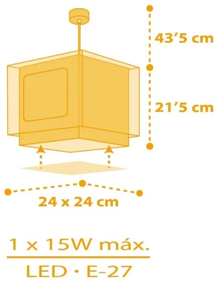 Lustră pentru copii MY FARM 1xE27/15W/230V Dalber 63402