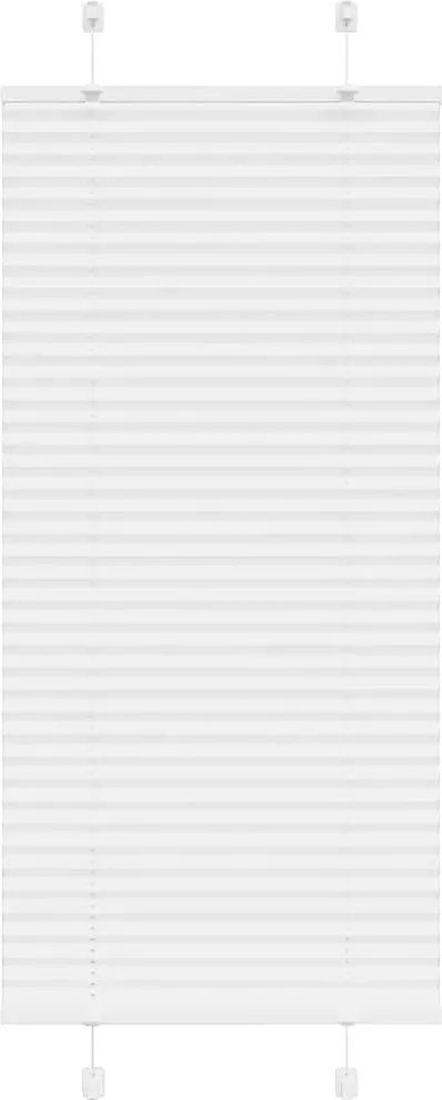 vidaXL Jaluzea plisată alb 60x150 cm Lățime țesătură 59,4cm poliester