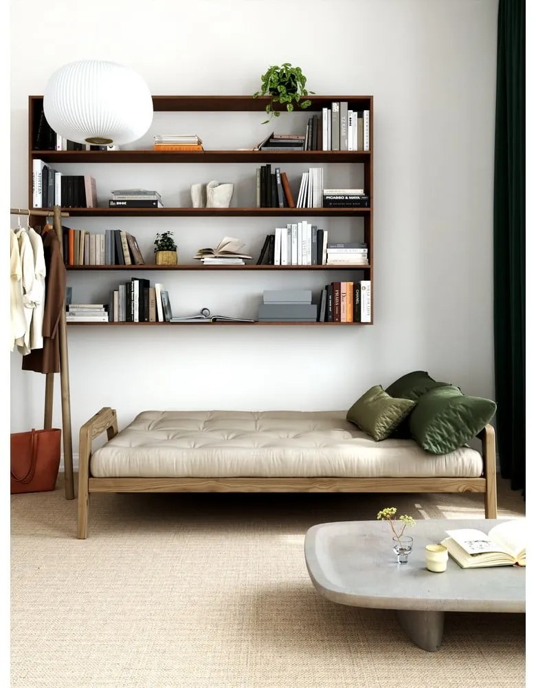 Canapea verde extensibilă cu tapițerie din catifea reiată 204 cm Grab - Karup Design