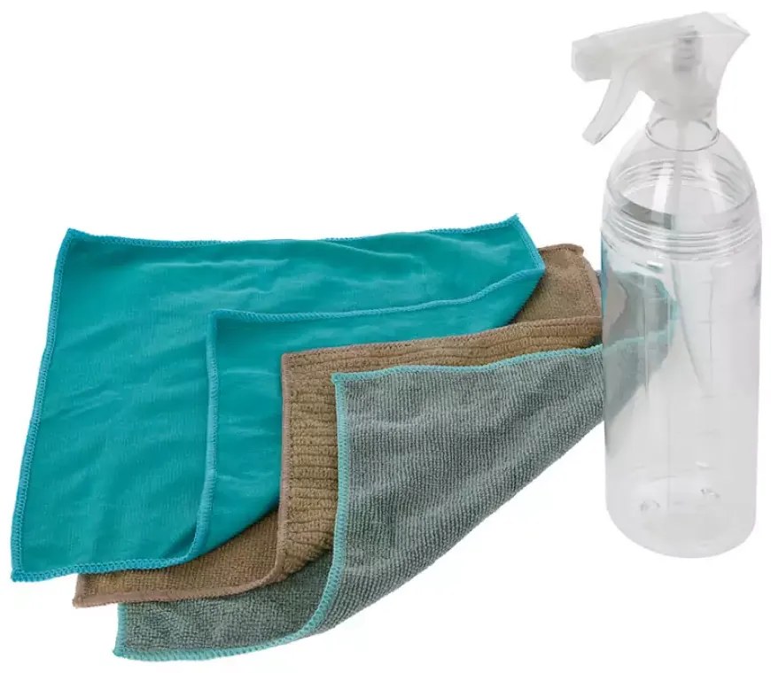 Set de curatenie cu laveta din microfibra si pulverizator
