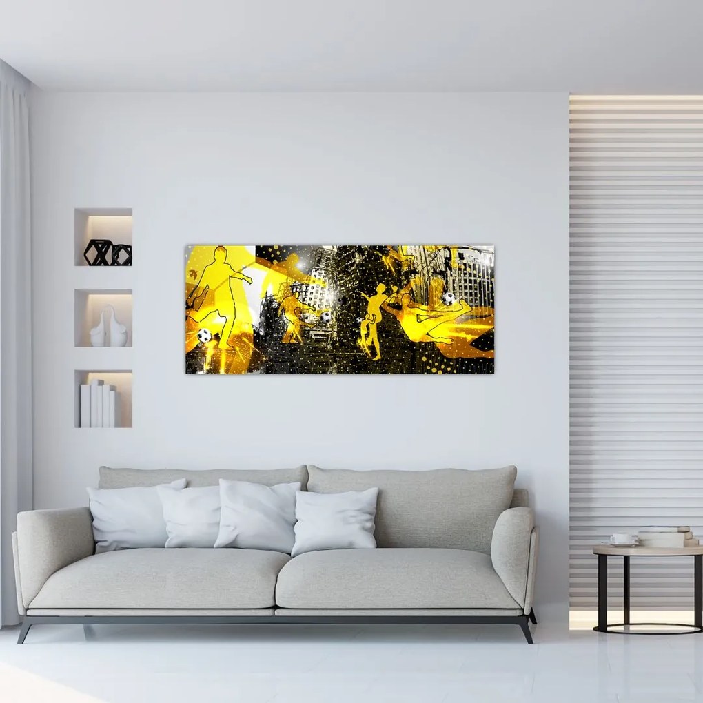 Tablou - Fotbal în marele oraș (120x50 cm)