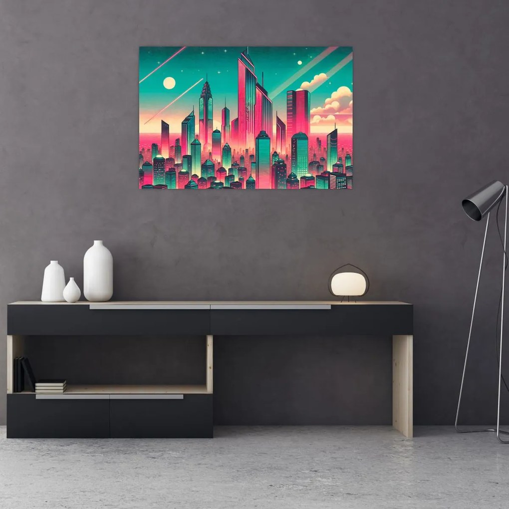 Tablou – Metropolă în stil pop-art (90x60 cm)