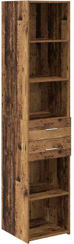 vidaXL Bufet cu sertar Lemn Vechi 40 x 42,5 x 185 cm Lemn compozit