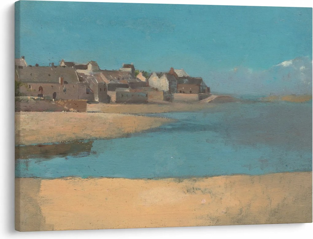 Tablou - Odilon Redon, Village by the Sea in Brittany, reproducere (70x50 cm)