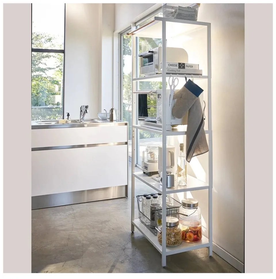 Etajeră alb mat din oțel 60x170x46,5 cm Tower – YAMAZAKI