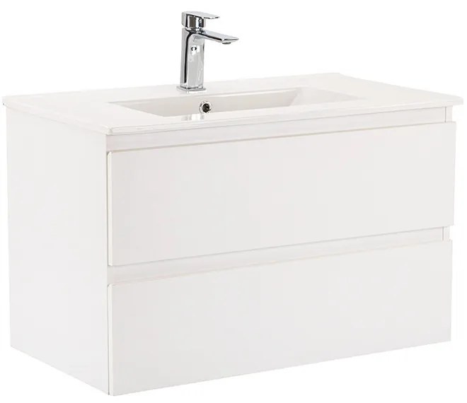 Dulap inferior Vario Forte 80 cu lavoar alb-alb