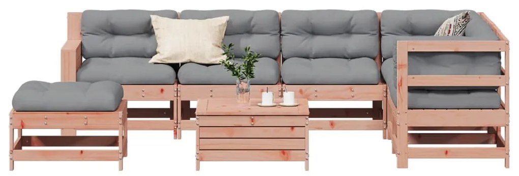 vidaXL Set mobilier de grădină cu perne, 8 piese, lemn masiv douglas