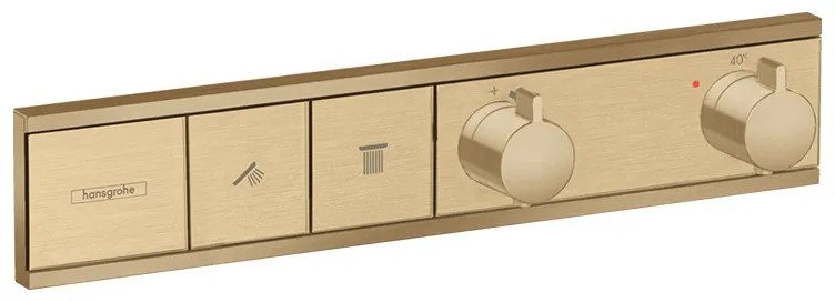 Baterie de duș, Hansgrohe, RainSelect, cu două funcții, bronz periat