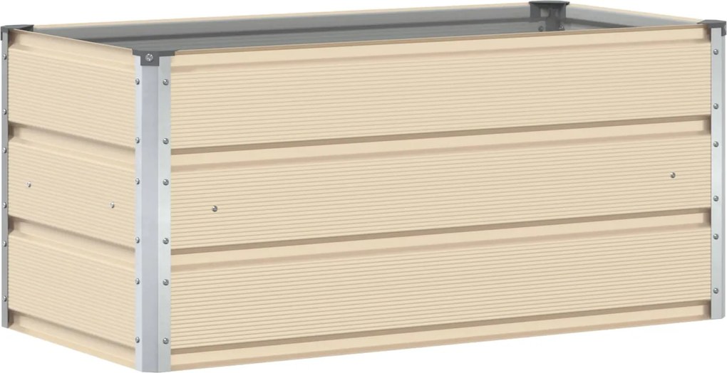 vidaXL Jardinieră Creme 100 x 50 x 45 cm Oțel Galvanizat