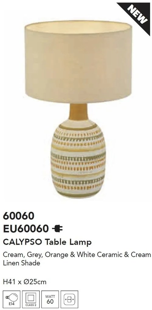 Veioza/Lampa de masa design decorativ Calypso