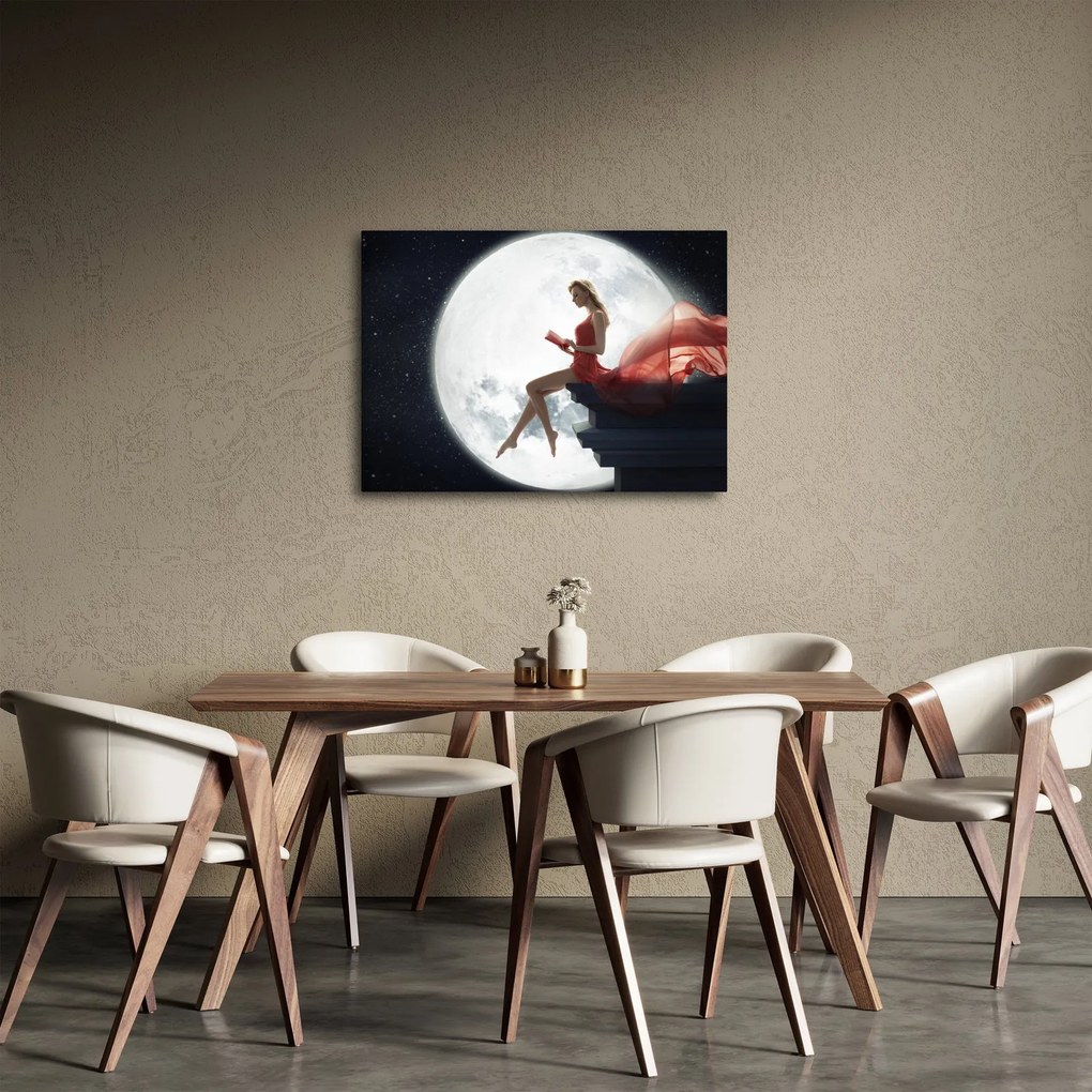 Tablou - Femeia sub clar de lună (70x50 cm)