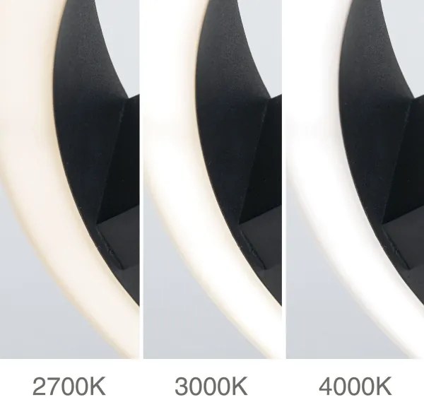 Orion - Plafonieră LED KOLK, 40W, 230V, 2700/3000/4000K, Ø 40 cm, neagră