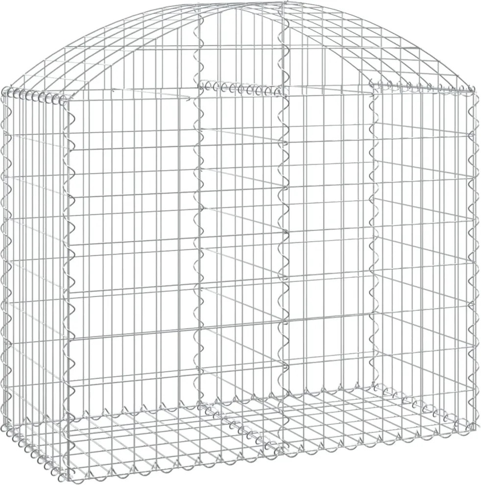 vidaXL Coș gabion arcuit, 100x50x80/100 cm, fier galvanizat