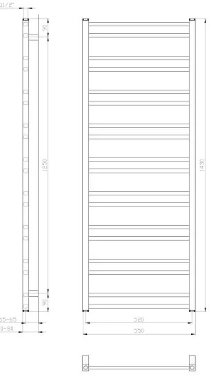 Sapho - Radiator de baie METRO DOS 476W/230V 55x143 cm alb mat