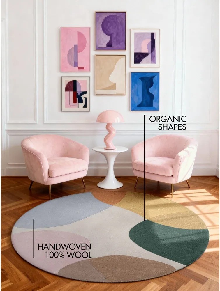 Covor țesut manual rotund din lână ø 200 cm Hackney Clarissa – Ted Baker