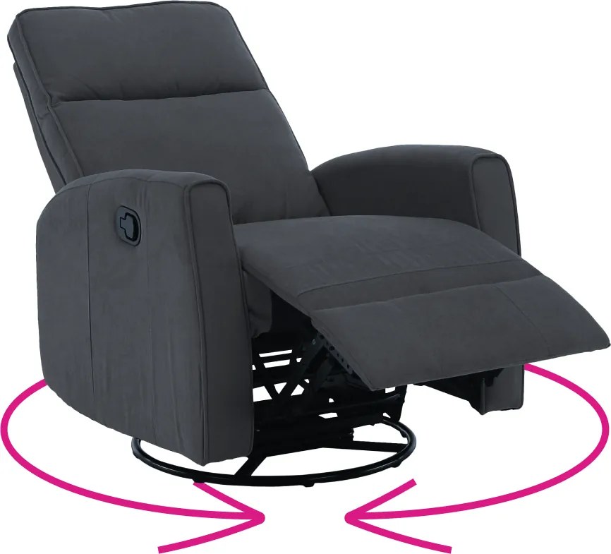 Fotoliu rotativ de relaxare, gri, MEKENZI