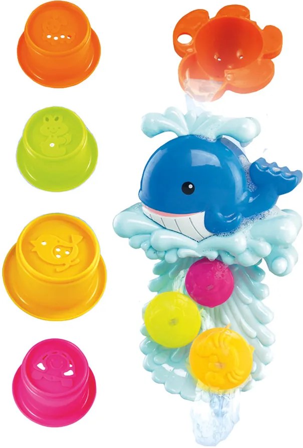 Set de jucării de baie Balenă Bino