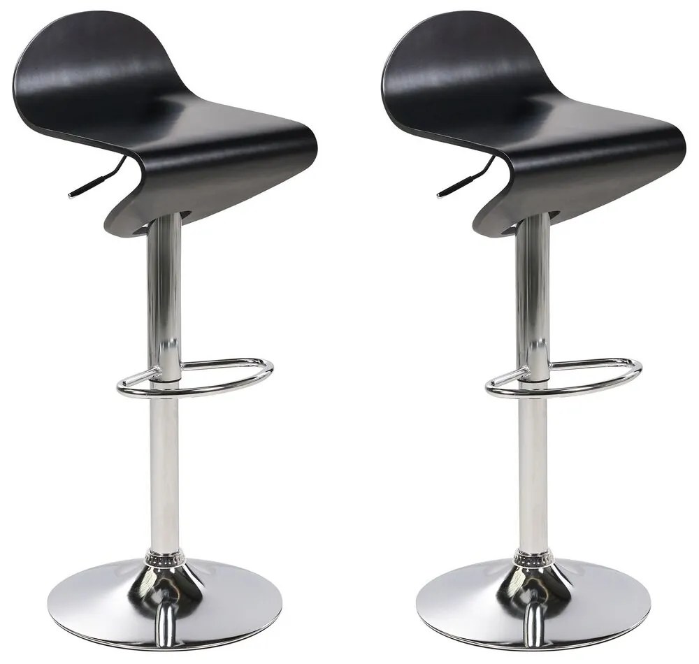 Set 2buc scaune tip bar Livza (negru). 1080971