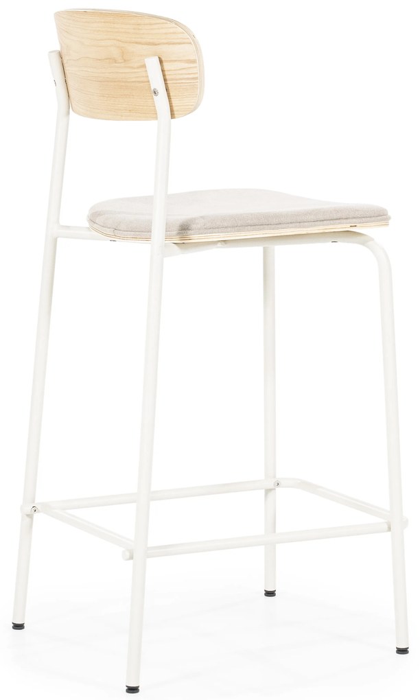 Scaun de bar Skoladin lemn de frasin bej 95 cm