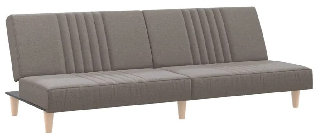 351886 vidaXL Canapea extensibilă, gri taupe, material textil