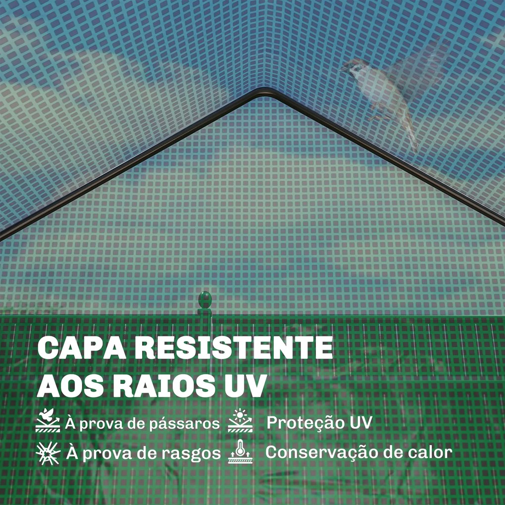 Outsunny Seră de Grădină 143 x 73 x 195 cm cu Rafturi cu 2 Etaje, Verde | Aosom Romania