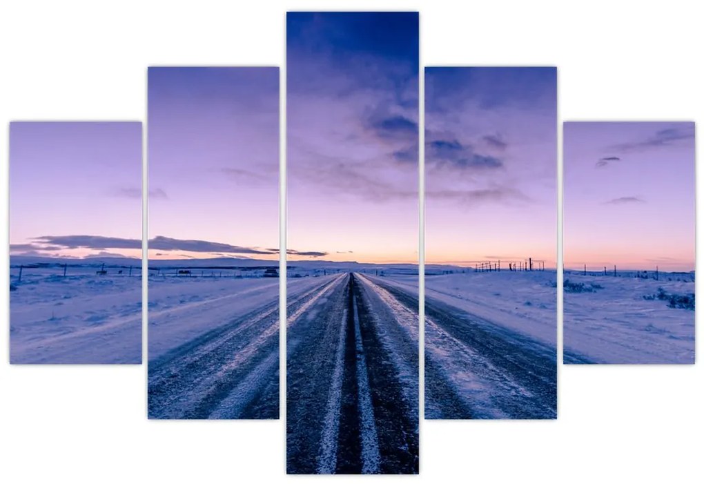 Tablou - autostrada iarna (150x105 cm)